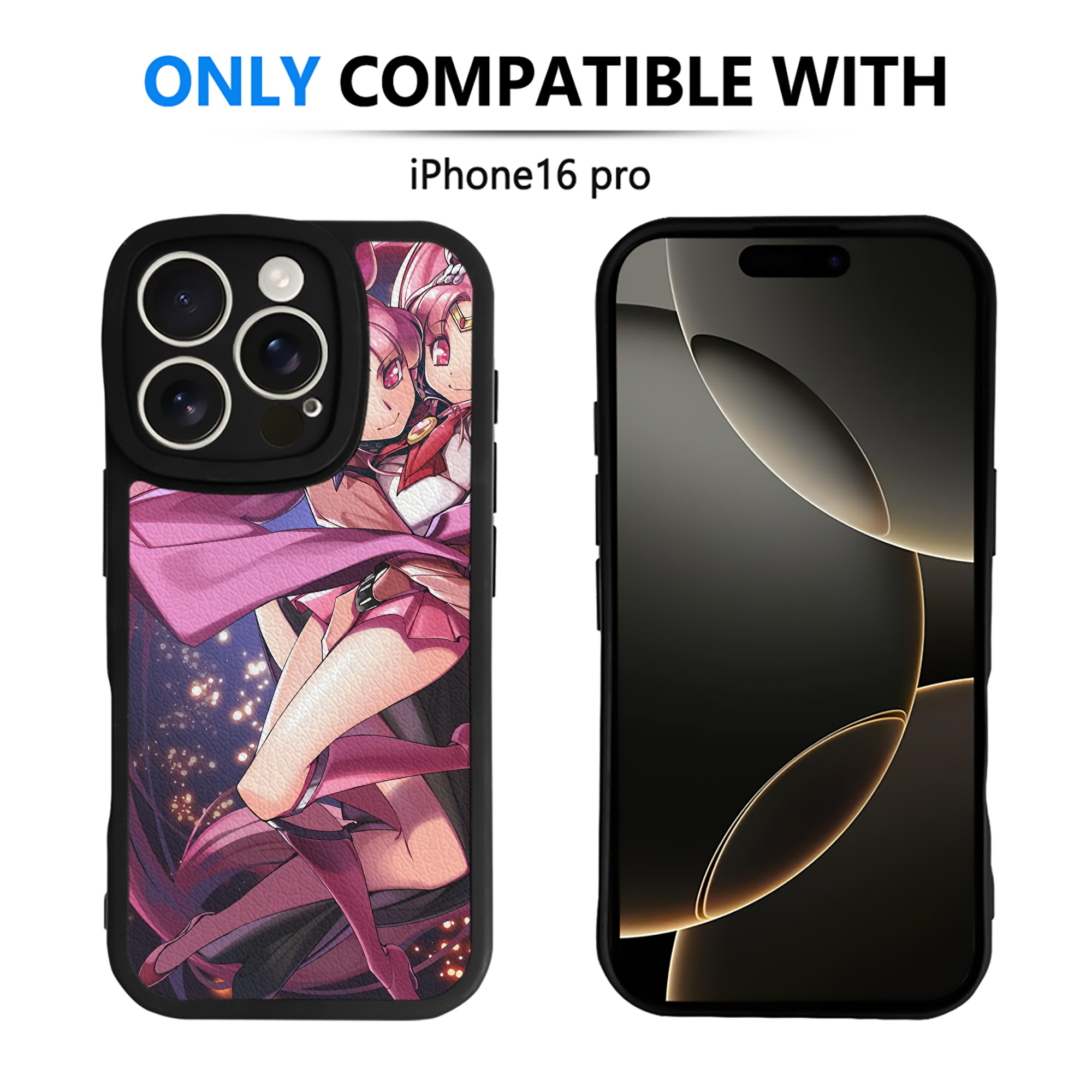 （画像用） 美少女戦士セーラームーン Sailor Moon 【iPhone 16シリーズ対応】シリコンスマホケース（レザー調） 材質：シリコン